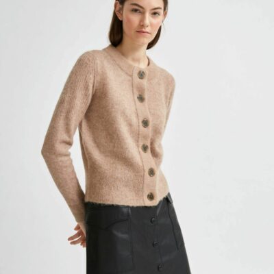 Femme SELECTED Stickat | Randig Stickad Kofta Amphora