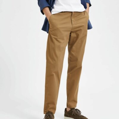 Homme SELECTED Byxor | 172 Slim Tapered Fit Flex Chinos Ermine