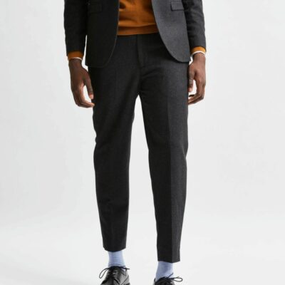 Homme SELECTED Byxor | 172 Avsmalnande Byxor Antracit