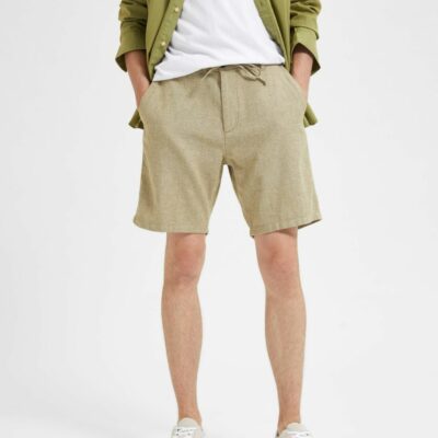 Homme SELECTED Shorts | Linnesydda Shorts Olive Branch