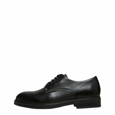 Homme SELECTED Skor | Ladersydd Derbyskor Black