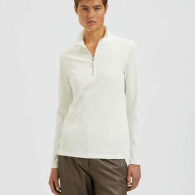 Femme SELECTED T-Shirts & Toppar | Ribbad Langarmad Topp Snow White