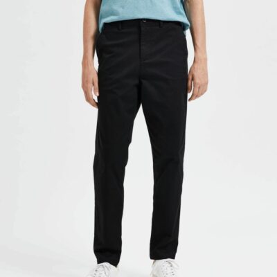 Homme SELECTED Byxor | 172 Slim Tapered Fit Flex Chinos Black