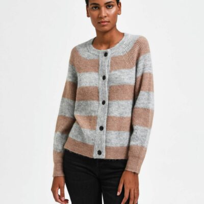 Femme SELECTED Stickat | Alpacka-Ullblandning Kofta Amphora