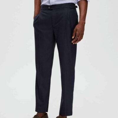 Homme SELECTED Kostymer & Kavajer | Ullblandning Byxor Sky Captain