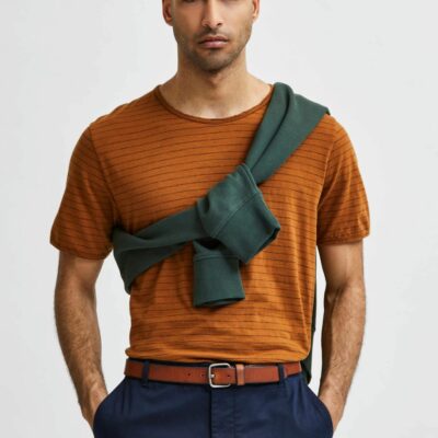 Homme SELECTED Accessoarer | Ladersydd Skarp Cognac