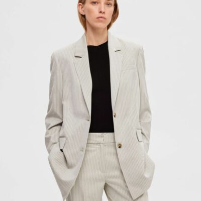 Femme SELECTED Kostymer & Kavajer | Kritstrecksrandig Kavaj Nomad