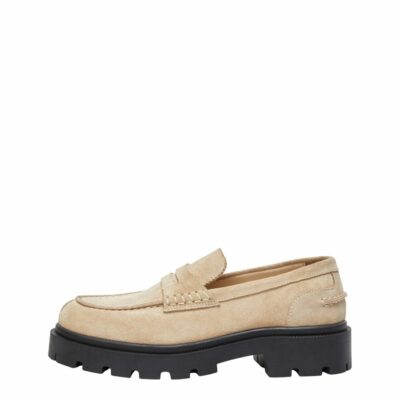 Femme SELECTED Skor | Mockasydd Loafers Chinchilla