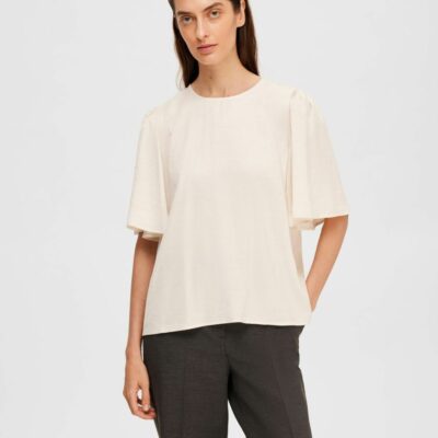 Femme SELECTED T-Shirts & Toppar | Satin Blus Birch