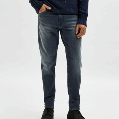 Homme SELECTED Jeans | 172 Slim Avsmalnande Jeans Medium Blue Denim