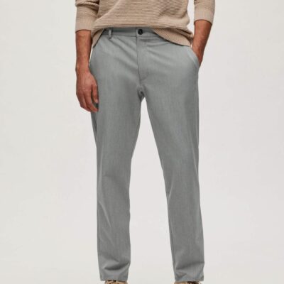 Homme SELECTED Kostymer & Kavajer | 175 Slim Fit Chinos Dark Grey Melange