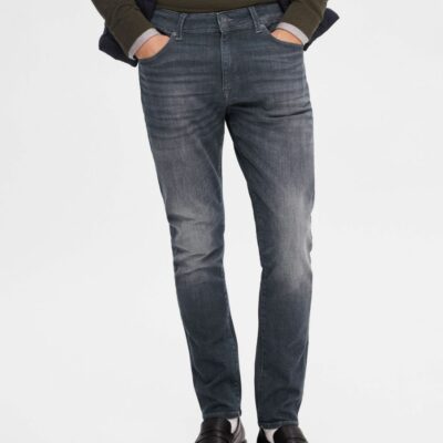 Homme SELECTED Byxor | 175 Blekt Slim Fit-Jeans Grey Denim