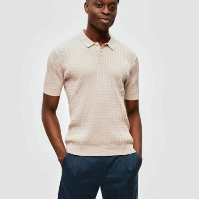 Homme SELECTED Piketrojor | Stickad Piketroja Fog